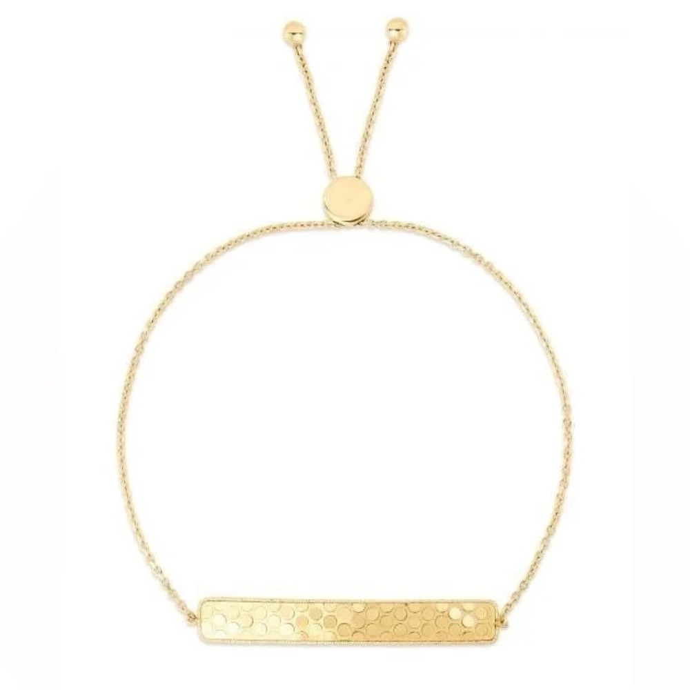 NWT 14K Gold Confetti Bar Bolo Bracelet